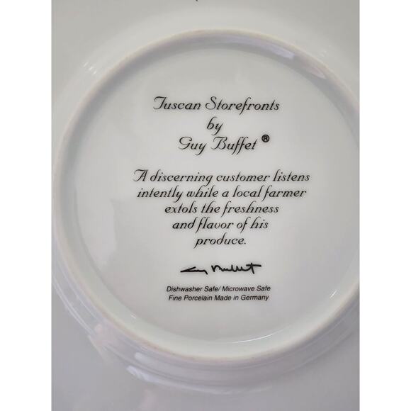 PLATES/SALAD-GUY BUFFET-TUSCAN STOREFRONT SERIES-Porcelain-Made in Germany-Set 2 - Picture 3 of 13